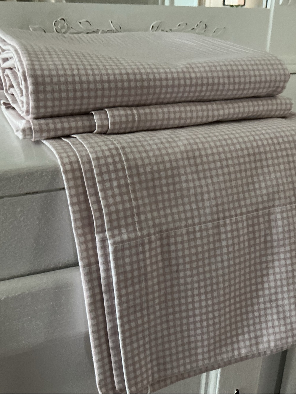 Vintage Wamsutta Gingham Bedsheet